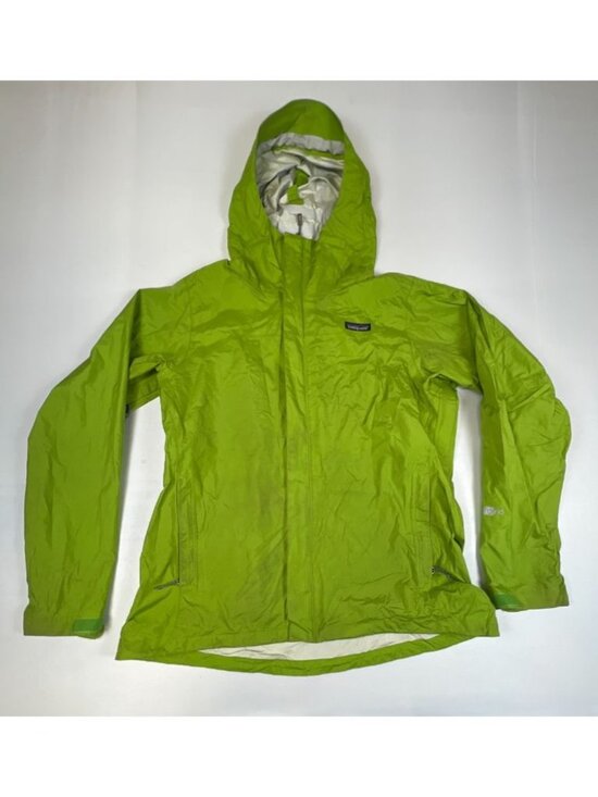Patagonia Jackets & Blazers - Patagonia Women L Torrentshell Waterproof Rain Jacket Lime Green Hooded H2No